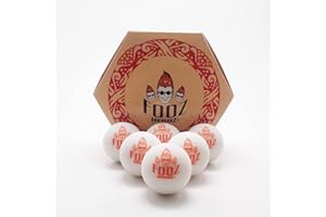 Fooz Headz Foosballs Professional Tournament Quality - Just Like The Pros Use, Official Regulation Size - Set of 6 Foosball Balls