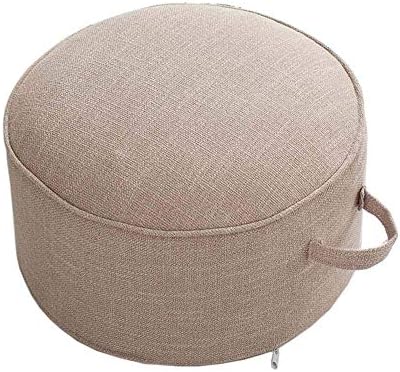 HUAWELL XL Meditation Pillow Floor Cushion Zafu Yoga Bolster Seat Cushion Organic Cotton Design Big and Beautiful (Beige)