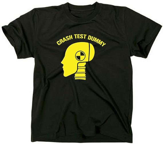 Crash Test Dummy TShirt Dummies Stuntman Icon Suit Funshirt Fun Logo