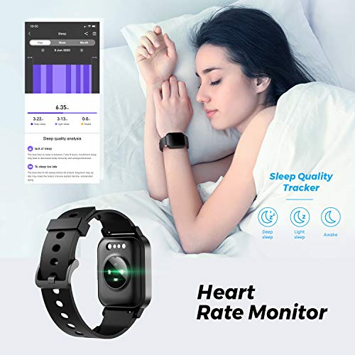 SoundPEATS Watch 1 Smart Sports Watch Health and Fitness Tracker with Heart Rate Monitor Sleep Quality Tracker IP68 Waterproof 1.4\