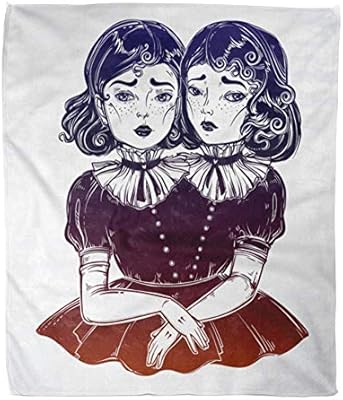 Amazon Co Jp ブランケット暖かい居心地の良い印刷フランネルベッドソファとソファ60 X 80インチのヴィンテージかわいい快適なソフトで美しいビクトリア朝のサーカスフリークのシャム双子の肖像画を投げる 150x0 ホーム キッチン