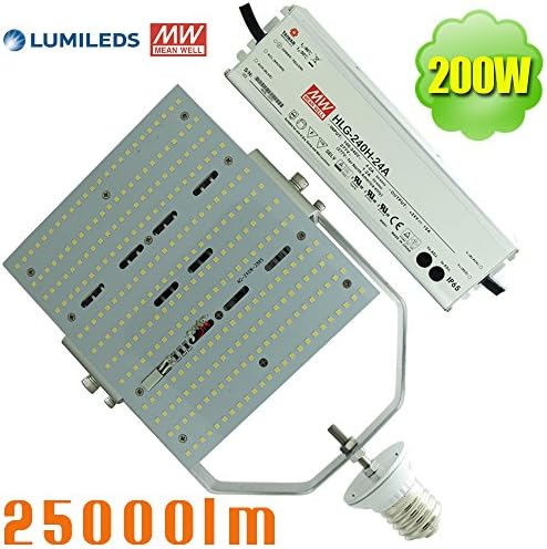 480V LED Retrofit Kits 200W 29000LM-800W MH Mercury Vapor Replacement-Parking Lot Street Area Lights Shoebox Retrofit E39 Mogul ETL DLC 5700K High Bay Retrofit Lights for Tennis Court Canopy Wall Pack