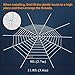Pawliss Halloween Decorations, 11.8 feet Giant Spider Web with Super Stretch Cobweb Set, Halloween Outdoor Yard Decor, Round Dia, White
