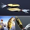 YONGZHI-Metal-Gold-Casting-Fishing-Spoons-Lure-Hard-Treble-Hook-BaitPack-of-4