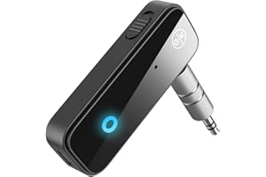 JXTZ (Upgraded) Bluetooth AUX Adpater for Car, Bluetooth Transmitter and Receiver, 3.5mm Aux Bluetooth Car Adapter, Wireless Audio Receiver for Car Stereo/Home Stereo/Headphones/Speaker/Laptop/TV