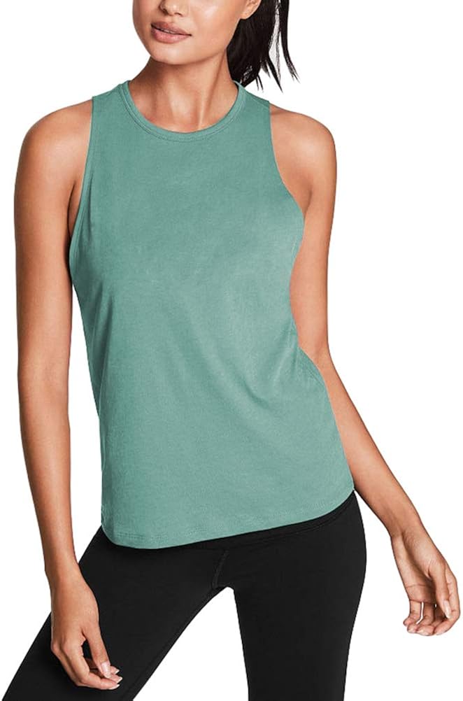 Mippo Workout Tops for Women Yoga Tank Tops Loose Fit Open Back Shirts Gym Clothes: Clothing