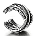 Gloria Trend Vintage Feather Stainless Steel Non Piercing Ear Cuff One Piece
