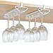 GeLive Under Cabinet Wine Glass Rack Hanger Stemware Holder Kitchen Bar Organizer