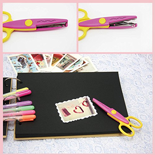 UCEC 6 Colorful Decorative Paper Edge Scissor Set, Great for Teachers, Crafts, Scrapbooking, Kids Design