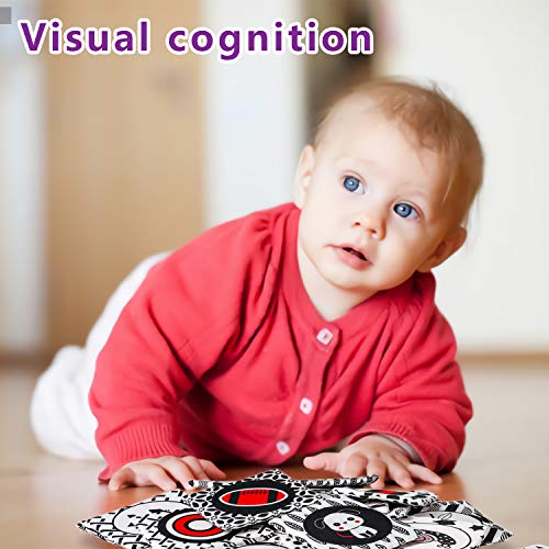 Black and White Soft Flash Cards,Nontoxic Fabric Baby Cloth Activity