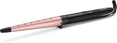 BaByliss Rose Quartz Conical Wand 13-25mm Ceramic 6 Heat Settings 160-210°C