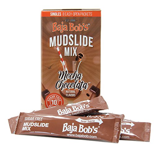 Baja Bob's MUDSLIDE MIX SINGLES (Coffee & Chocolate Frozen Sensation) Sugar Free Cocktail Mix Packets