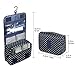 Hanging Travel Toiletry Cosmetic Bag - Sazooy Portable Makeup Bag Waterproof Travel Cosmetic Accessories Bag Bathroom Storage Bag Hanging Organizer Bag for Women Girls Men (Navy Dot)