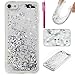 iPod Touch 6 Case, Firefish Slim Glitter Soft TPU Rubber Silicone Case Impact Resistant Protective Back Cover Attractive Case for Apple iPod Touch 6 -Silver