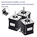 Stepper Motor Nema 17, 3 PCS Nema 17 Stepper Motor Bipolar 2.0A 59N.cm Holding Torque 4-Lead 1.8 Deg 42 Motor for 3D Printer Hobby CNC Router XYZ by Beauty Star