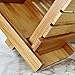 WELLAND Bamboo 2-Tier Dish Rack,19.5 x 12.5 x 9.5 inches Drying Full-Size Dinner Plates Folding Holder Utensil Drainer