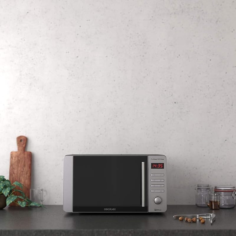 Micro-ondes avec gril ProClean 5110 Inox. Capacité de 20 L, Revêtement Ready2Clean, 700 W de Puissance, Gril 800 W, 5 Niveaux de Fonctionnement, 8 Programmes, Minuterie 60 minutes, Écran LED.