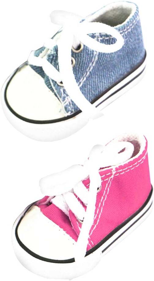Injoyo 2 Pairs 18 Inch Doll Sneakers Shoes Fit 18 Inch Girl Dolls,DIY Toy Christmas Birthday Gift
