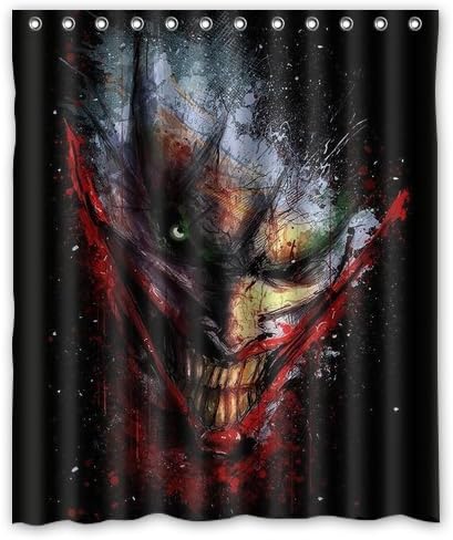 Scottshop Custom Joker Batman Shower Curtain High Quality Waterproof Polyester Fabric Bathroom Shower Curtains 60" x 72" Inch