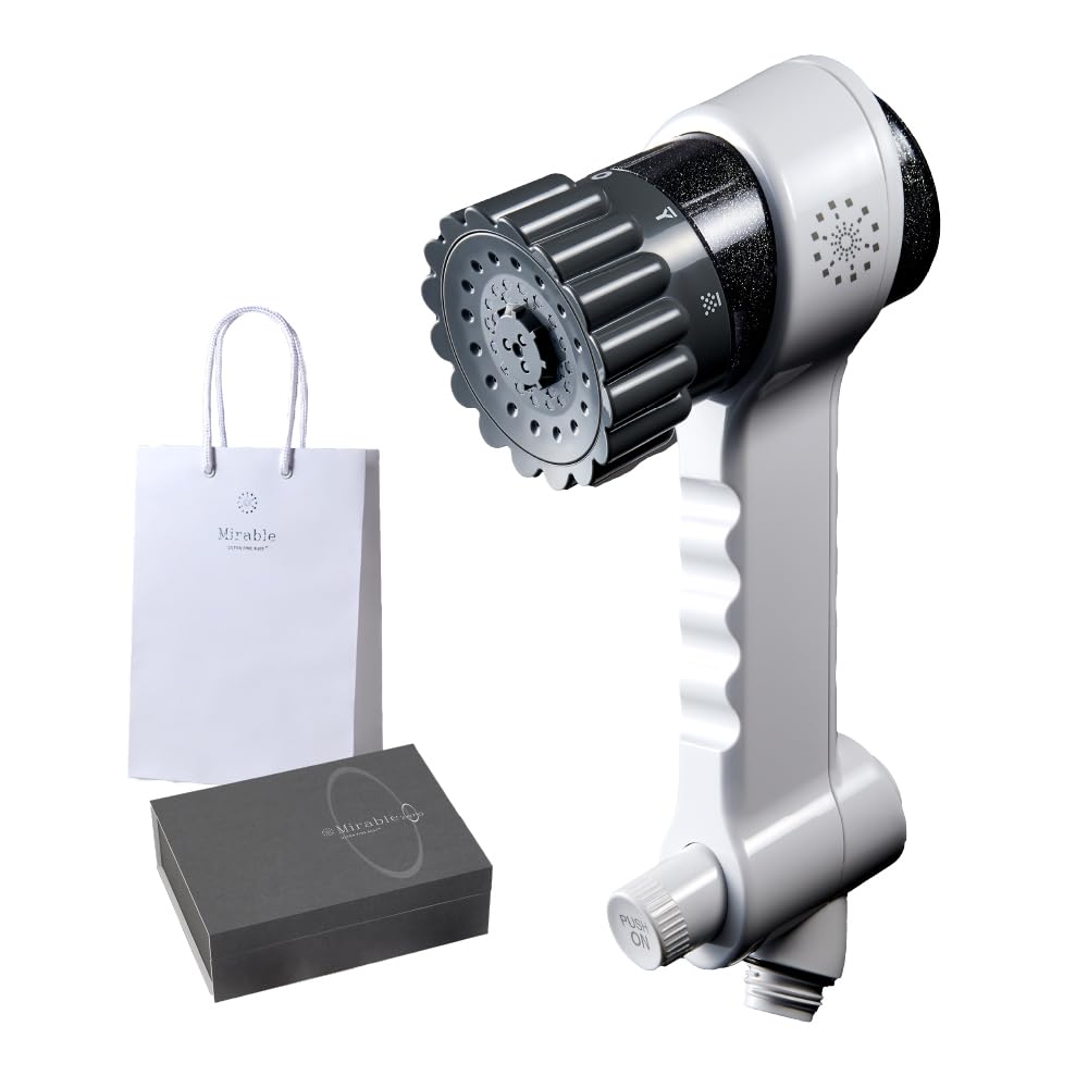 【公式ストア】Mirable(ミラブル)zero(ゼロ） シャワーヘッド ウルトラファインバブル 節水 塩素低減 ミスト水流 (オフホワイト, ショッパー付き)
