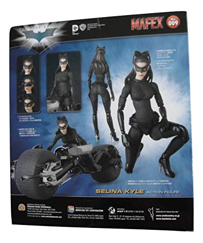 Medicom MAFEX #009 The Dark Knight Trilogy Selina Kyle Catwoman Action Figure Bundle with 1 Batman Movie Collector Card