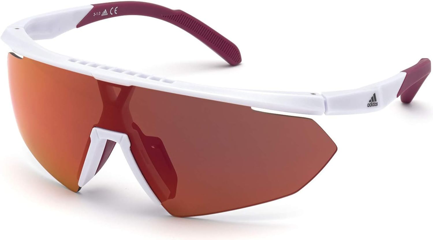 Sunglasses Adidas Sport SP 0015 21L White/Roviex Mirror at Amazon Men’s