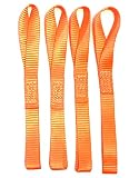12" Soft Straps 4-pack 2,300 LB Heavy Duty Orange Tie Down for Motorcycle ATV Snowmobile Dirt Bike Boats & Truck Cargo to Prevent Scratches