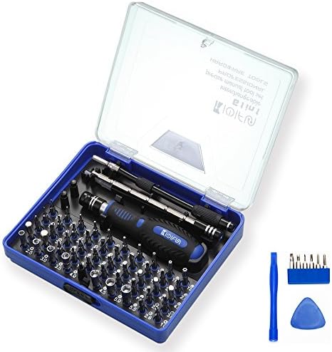 Kiwifun Precision Screwdriver Set, 61 in 1 Magnetic Driver Kit with 55 Bits, Professional Electronics Repair Tool Kit for iPhone/ Cell Phone/ iPad/ Tablet/ PC/ MacBook/ Camera and Other Electronics