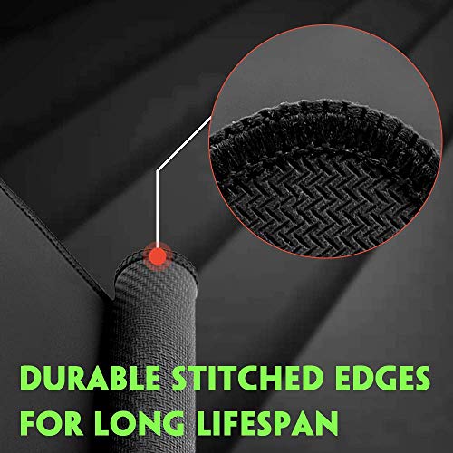Mouse Pads Bundle Stitched Edges Premium Waterproof Gaming Mouse Mat Pad, Extends Battery Life Non-Slip Rubber Base Thick Black Mousepad for Laptop Computer & PC, 11 x 8.7 inch, Black Razer (12 Pack)