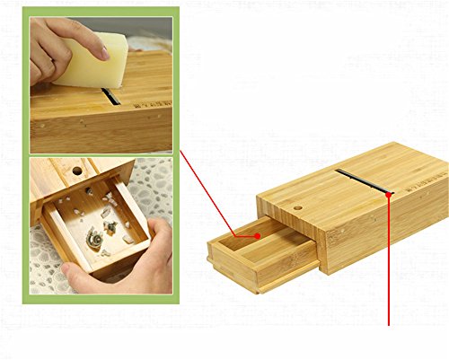 FantasyDay Multi-function Practical Adjustable Bamboo Soap Cutter Drawer Box Soap Beveler Planer Soap Trimming Tool for Handmade Soaps and Candles Trimming DIY Craft Soap Making Kitchen Tool - Thumbnail 4