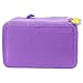 Large Capacity Multilayer Colored Pencil Case (72 Slots Purple Pen Bag)