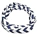 Pop Fashion Shop Chevron Zipper Pocket Scarf for Women - Stores Keys, Wallet, Phone (Navy)