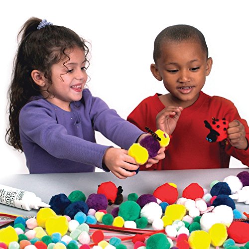 Creativity Street Acrylic Non-Toxic Pom Pon Classroom Pack, Assorted Size, Assorted Color, Pack of 1200