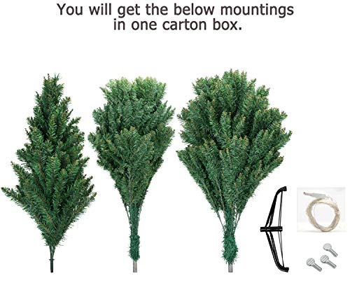 AMS 6FT Christmas Trees Premium Artificial Xmas Pine Tree Holiday Decoration with 39FT 120 LEDs USB Copper Wire Light, 1200 Branch Tips, Foldable Metal Stand(6 FT, Green) - Thumbnail 4