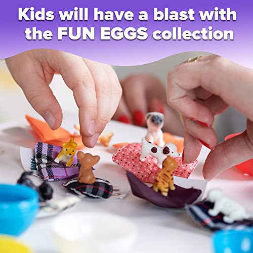 12 Plastic Eggs with Animal Toys Inside Birthday Party Favors