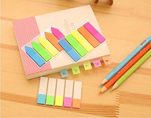 Rumas Rainbow Self-Sticker Notepads Narrow - Scrach Pads - Steno Pads - Note Tabs Bookmark for Kids Students Women Men - School Office Stationery Products (A)