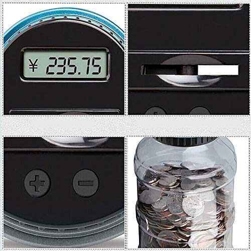 Piggy Bank Digital Coin Bank Savings Jar Piggy Bank Automatic Coin Counter Totals All U.S. Coins Including Dollars and Half Dollars Clear Jar Children's Currency Bank