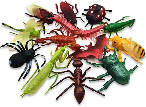 13pcs Bugs Toys Big - Realistic Insects 