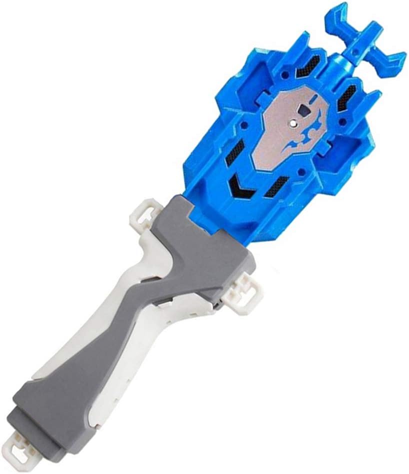 Bey Burst Booster Accessory Bey Launcher & Launcher Super Grip(Grey-WHT) Tool Compatible with Takara Tomy Beyblade Burst Combat Gyro Battle High Performance Spinning Top Gyroscope Toy Blue