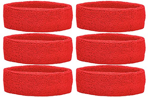 UPC 078914109041, Unique Sports Team Headbands (Pack of 6), Red