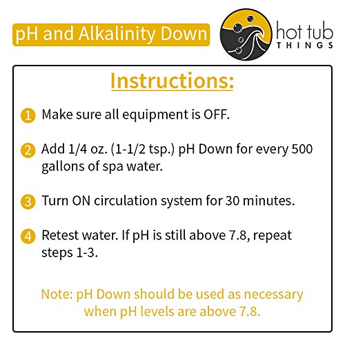 Hot Tub Things pH and Alkalinity Down 1.25 Pounds Keep Your Spa Water