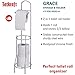 Tatkraft Grace Toilet Paper Holder Freestanding Bathroom Toilet Tissue Paper Roll Storage Holder Stand, Chrome Finish