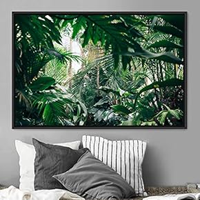 signwin Framed Canvas Wall Art Palm Tree Colorful...