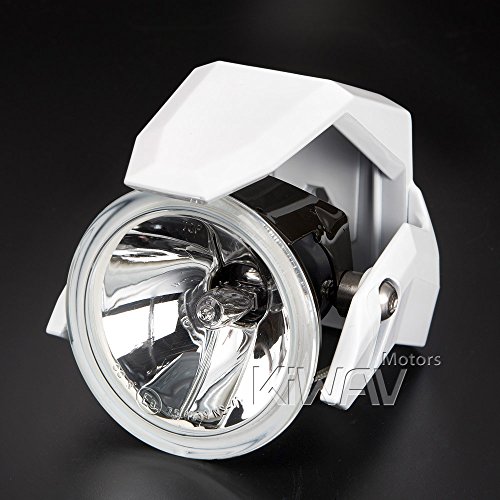 KiWAV Magazi motorcycle NS-41 round fog light white fork tube mount