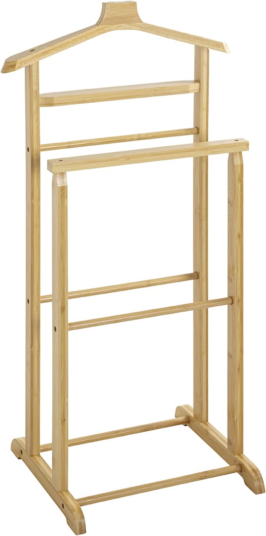 HAKU Men'S Valet Nature, Bamboo - Dim.: W 48 cm X H 96 cm X D 35 cm, Style: Scandinavian