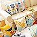 sykting Spring Summer Floral Pillow Covers 20x20 Pack of 2 Thick Cotton Linen Outdoor Pillow Covers for Patio Furniture Porch Blue and Yellow Throw Pillow Covers for Couch Sofa Bed Chair