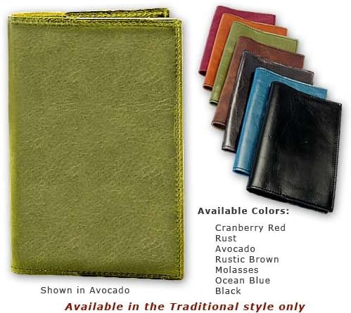 Custom, EXACT FITTING, full-grain Italian Leather Book Covers for Paperbacks / Bibles / Medium Textbooks / Novels & Other Medium Books up to 6 x 9 inches (Made in USA) - Avocado
