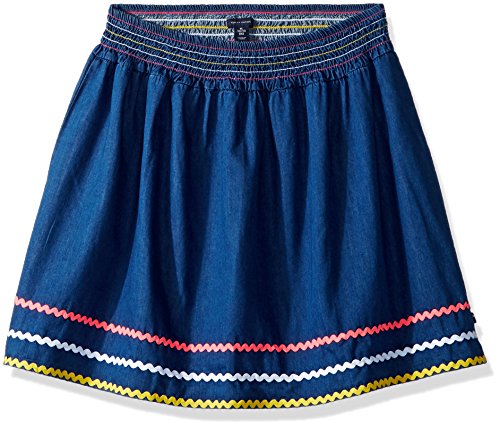 Tommy Hilfiger Girls' Big Mesh Overlay Skirt, Blueberry Blue RIC Rac, Medium