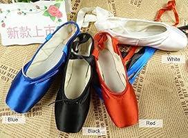 blue ballet shoes with ribbon