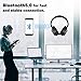 Active Noise Cancelling Headphones, ALLCACA Wireless Headphones Over Ear with Mic Deep Bass 30 Hrs Playtime Hi-Fi Sound Adjustable Headsets Built-in Mic for Travel/Work with PC,Cellphone,Tablet
